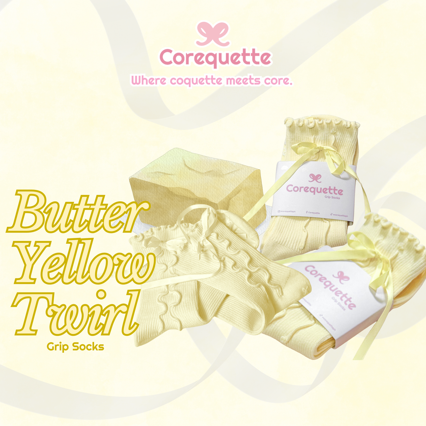 Corequette Twirl Grip Socks Collection